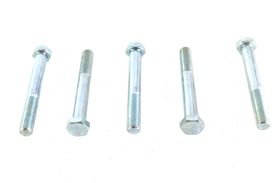 V-Twin Zinc Hex Cap Bolts 3/8 inch-24 x 3 inch, Pack of 5