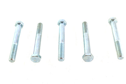 V-Twin Zinc Hex Cap Bolts 3/8 inch-24 x 3 inch, Pack of 5