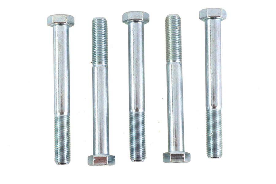 V-Twin Zinc Hex Cap Bolts 3/8 inch-24 x 3-1/4 inch (Pack of 5)