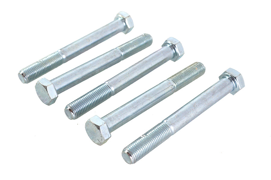 V-Twin Zinc Hex Cap Bolts 3/8 inch-24 x 3-1/4 inch (Pack of 5)