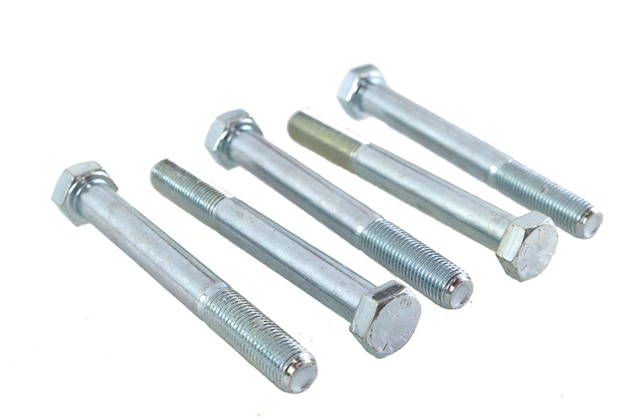 V-Twin Zinc Hex Cap Bolts 3/8 inch-24 x 3-1/4 inch (Pack of 5)