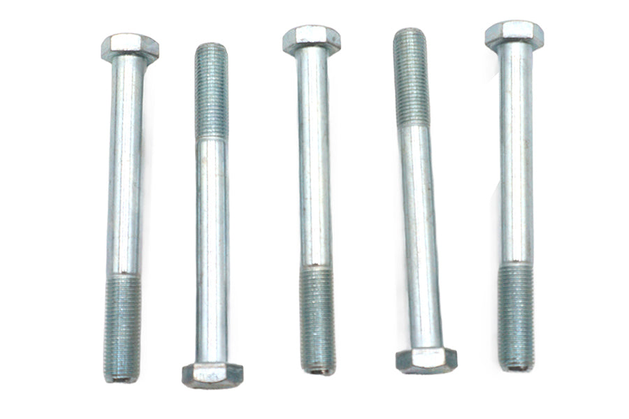 V-Twin Zinc Hex Cap Bolts 3/8 inch-24 x 3-1/2 inch (Pack of 5)