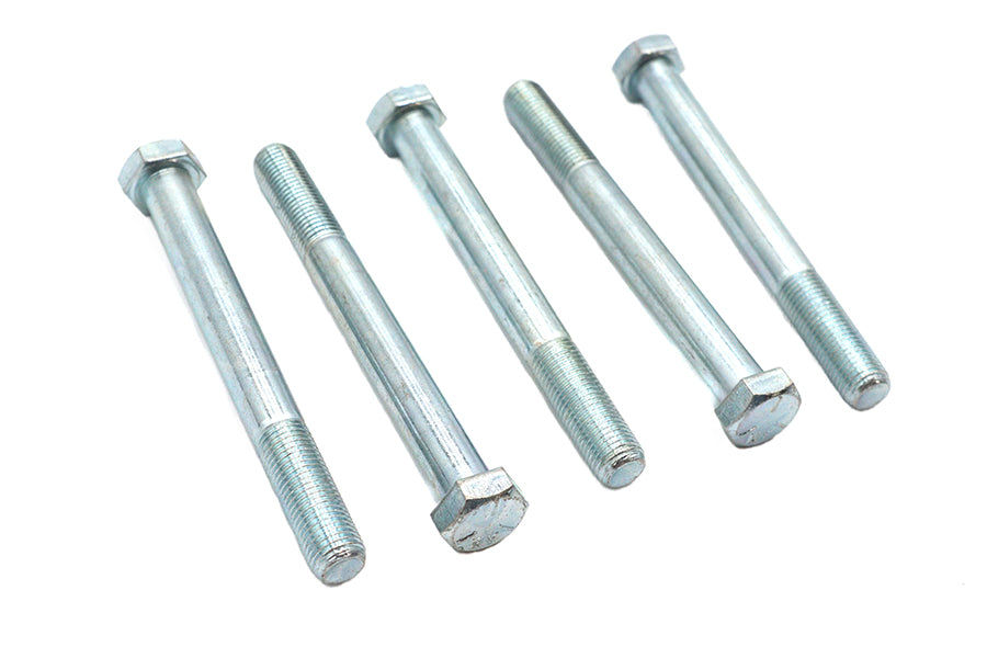 V-Twin Zinc Hex Cap Bolts 3/8 inch-24 x 3-1/2 inch (Pack of 5)