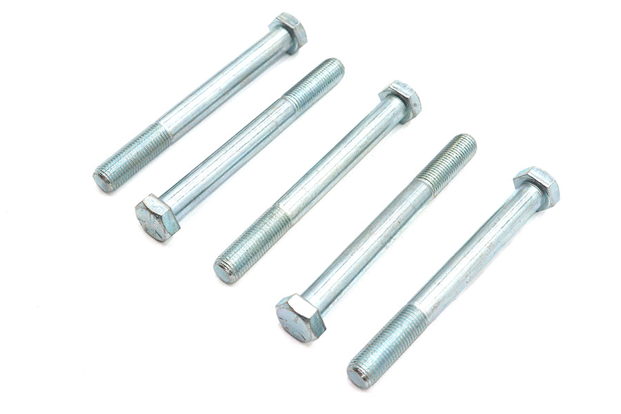 V-Twin Zinc Hex Cap Bolts 3/8 inch-24 x 3-1/2 inch (Pack of 5)