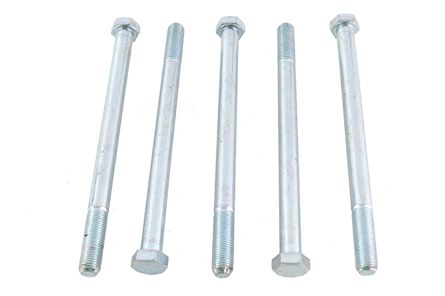 V-Twin Zinc Hex Cap Bolts 3/8 inch-24 x 5-1/2 inch (Pack of 5)