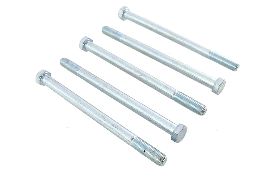 V-Twin Zinc Hex Cap Bolts 3/8 inch-24 x 5-1/2 inch (Pack of 5)
