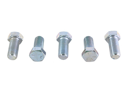 V-Twin Zinc Hex Cap Bolts 7/16 inch-20 x 1 inch - Pack of 5