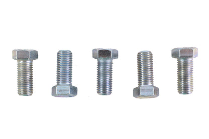 V-Twin Zinc Hex Cap Bolts 7/16 inch-20 x 1 inch - Pack of 5