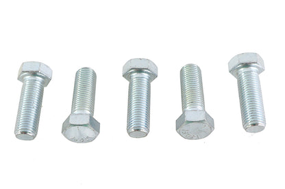 V-Twin Zinc Hex Cap Bolts 7/16 inch-20 x 1-1/4 inch - Pack of 5