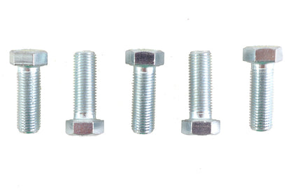 V-Twin Zinc Hex Cap Bolts 7/16 inch-20 x 1-1/4 inch - Pack of 5