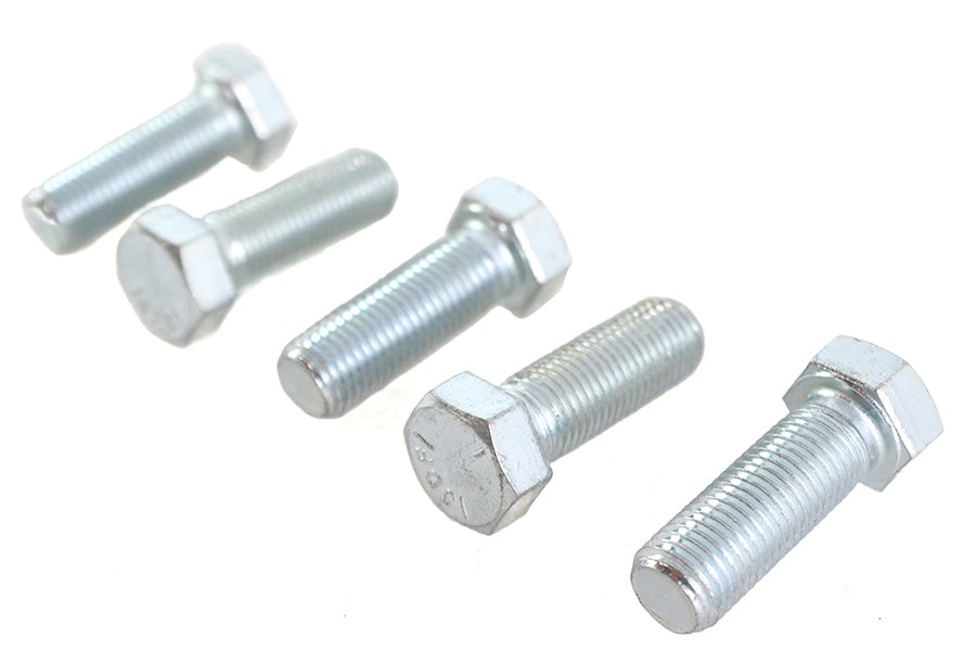 V-Twin Zinc Hex Cap Bolts 7/16 inch-20 x 1-1/4 inch - Pack of 5