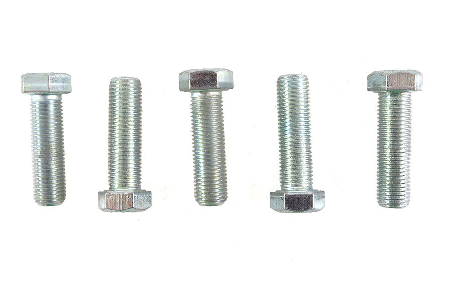 V-Twin Zinc Hex Cap Bolts 7/16 inch-20 x 1-1/2 inch, Pack of 5
