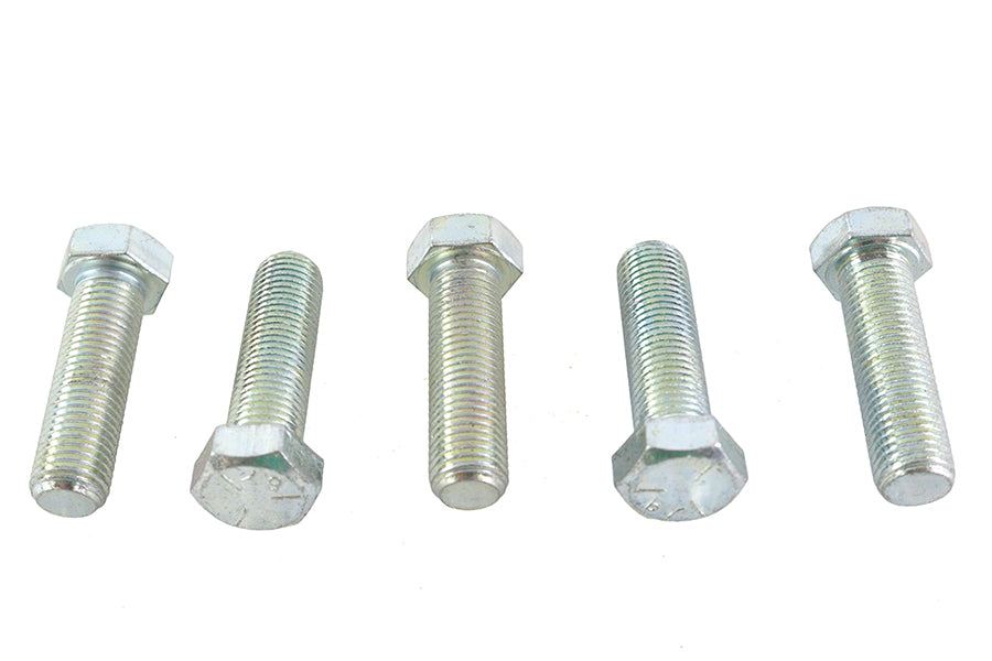V-Twin Zinc Hex Cap Bolts 7/16 inch-20 x 1-1/2 inch, Pack of 5