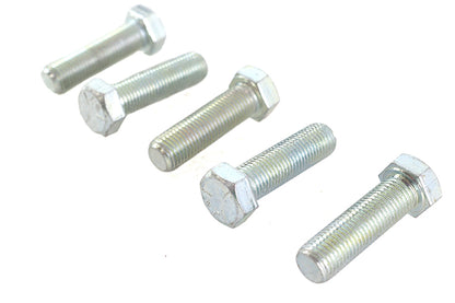 V-Twin Zinc Hex Cap Bolts 7/16 inch-20 x 1-1/2 inch, Pack of 5