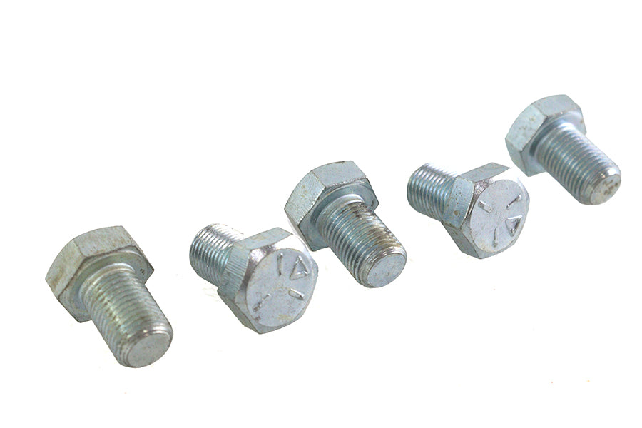 V-Twin Zinc Hex Cap Bolts 1/2 inch-20 x 3/4 inch – Pack of 5