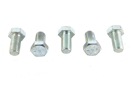 V-Twin Zinc Hex Cap Bolts 1/2 inch-20 x 1 inch (Pack of 5)