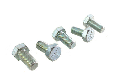 V-Twin Zinc Hex Cap Bolts 1/2 inch-20 x 1 inch (Pack of 5)