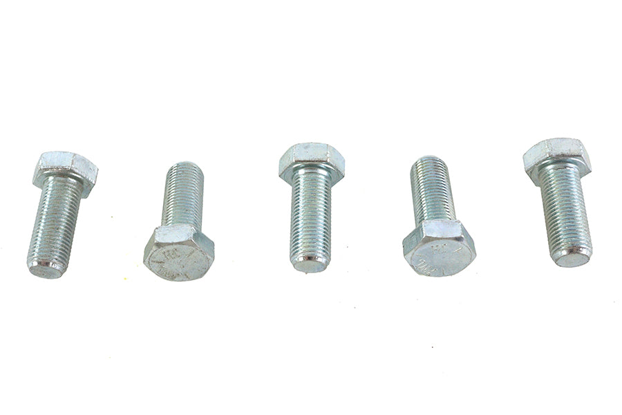 V-Twin Zinc Hex Cap Bolts 1/2 inch-20 x 1-1/4 inch, Pack of 5