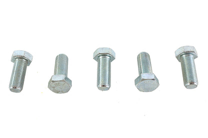 V-Twin Zinc Hex Cap Bolts 1/2 inch-20 x 1-1/4 inch, Pack of 5