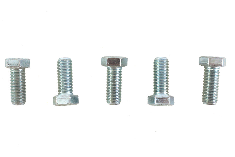 V-Twin Zinc Hex Cap Bolts 1/2 inch-20 x 1-1/4 inch, Pack of 5