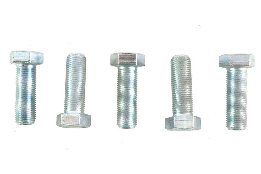 V-Twin Zinc Hex Cap Bolts 1/2 inch-20 x 1-1/2 inch, Pack of 5