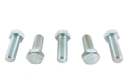 V-Twin Zinc Hex Cap Bolts 1/2 inch-20 x 1-1/2 inch, Pack of 5