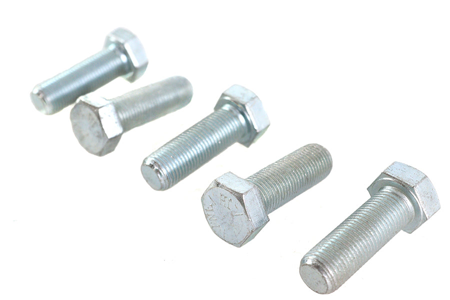 V-Twin Zinc Hex Cap Bolts 1/2 inch-20 x 1-1/2 inch, Pack of 5