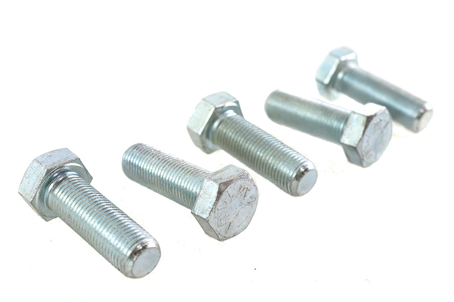 V-Twin Zinc Hex Cap Bolts 1/2 inch-20 x 1-1/2 inch, Pack of 5