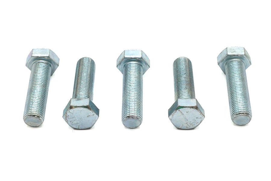 V-Twin Zinc Hex Cap Bolts 1/2 inch-20 x 1-3/4 inch (Pack of 5)