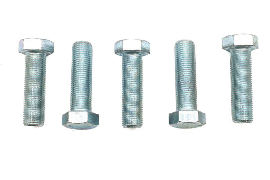 V-Twin Zinc Hex Cap Bolts 1/2 inch-20 x 1-3/4 inch (Pack of 5)