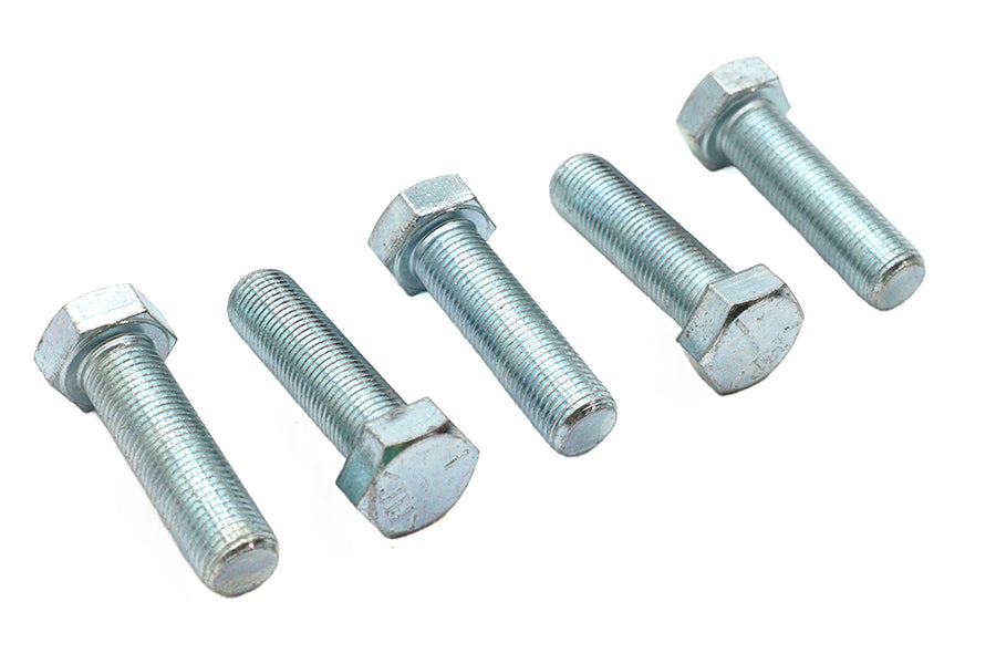 V-Twin Zinc Hex Cap Bolts 1/2 inch-20 x 1-3/4 inch (Pack of 5)