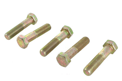 V-Twin Zinc Hex Cap Bolts 1/2 inch-20 x 2-1/4 inch (Pack of 5)