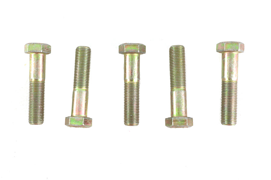 V-Twin Zinc Hex Cap Bolts 1/2 inch-20 x 2-1/4 inch (Pack of 5)