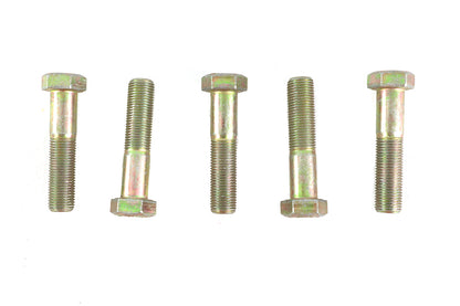 V-Twin Zinc Hex Cap Bolts 1/2 inch-20 x 2-1/4 inch (Pack of 5)