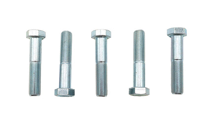 V-Twin Zinc Hex Cap Bolts 1/2 inch-20 x 2-1/2 inch, Pack of 5