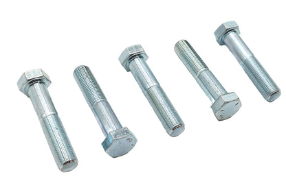 V-Twin Zinc Hex Cap Bolts 1/2 inch-20 x 2-1/2 inch, Pack of 5