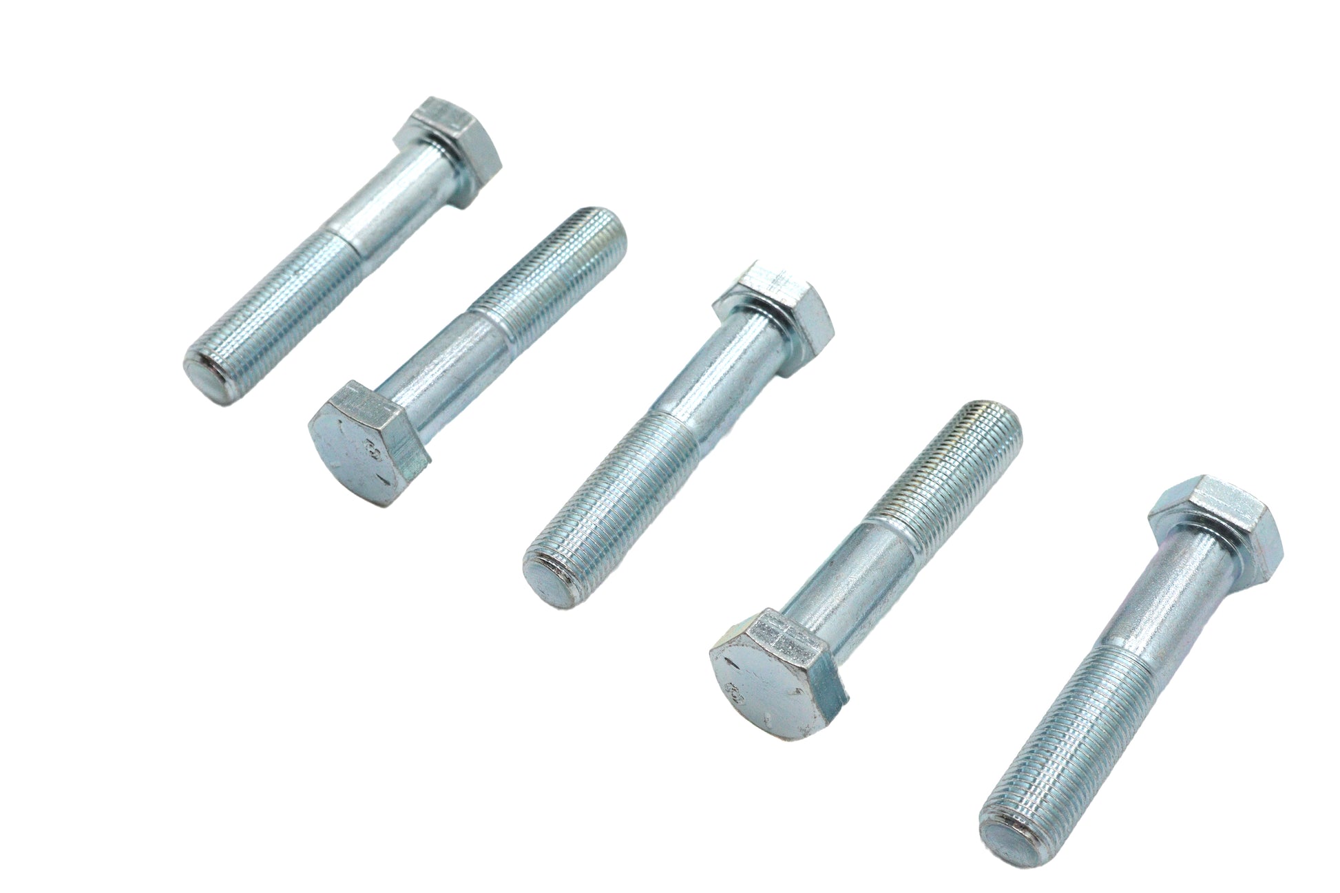 V-Twin Zinc Hex Cap Bolts 1/2 inch-20 x 2-1/2 inch, Pack of 5
