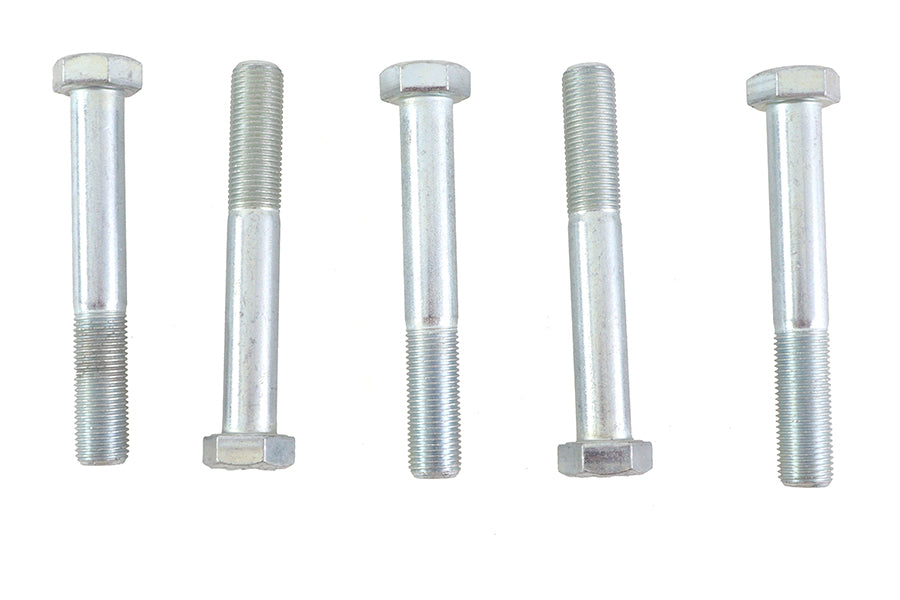 V-Twin Zinc Hex Cap Bolts 1/2 inch-20 x 3-1/2 inch - Pack of 5