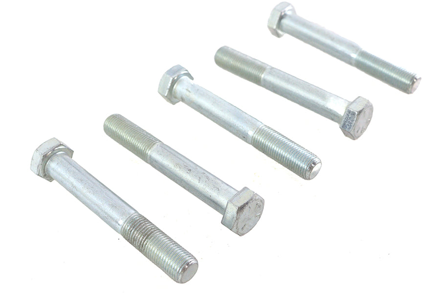 V-Twin Zinc Hex Cap Bolts 1/2 inch-20 x 3-1/2 inch - Pack of 5