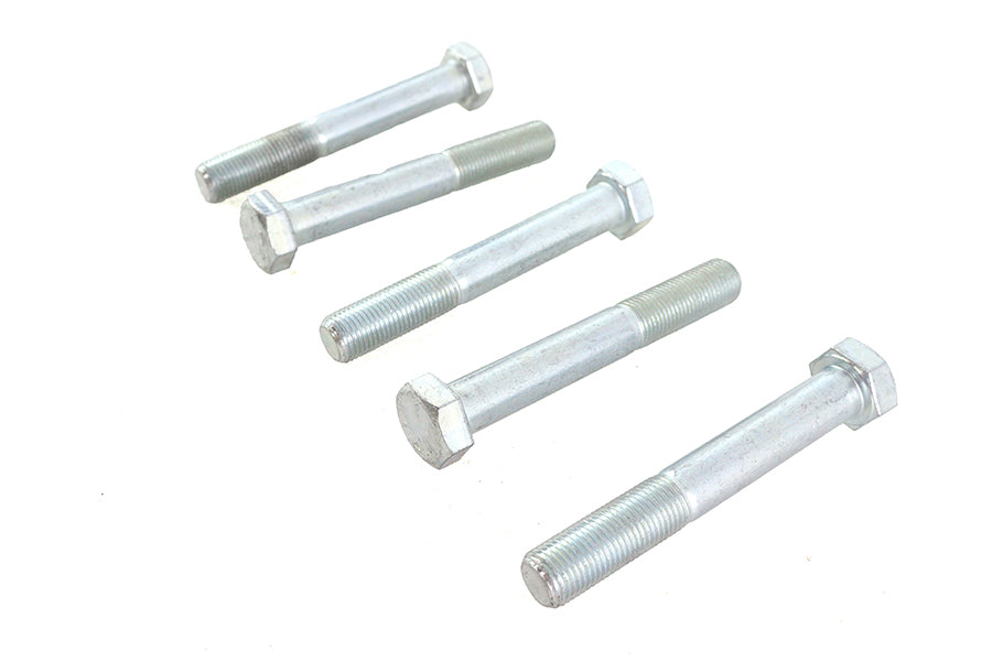 V-Twin Zinc Hex Cap Bolts 1/2 inch-20 x 3-1/2 inch - Pack of 5