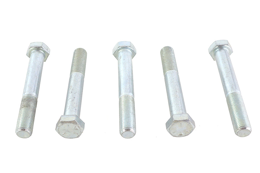 V-Twin Zinc Hex Cap Bolts 1/2 inch-20 x 3-1/2 inch - Pack of 5