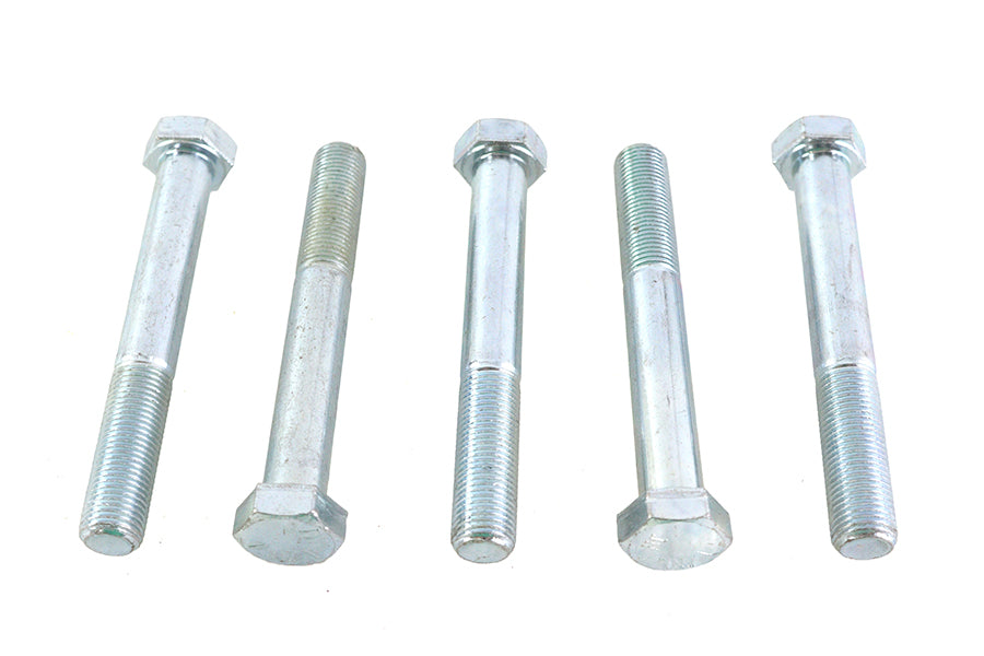 V-Twin Zinc Hex Cap Bolts 1/2 inch-20 x 3-3/4 inch - Pack of 5