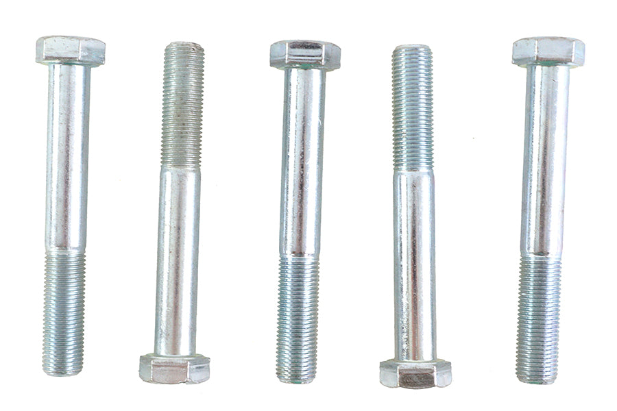 V-Twin Zinc Hex Cap Bolts 1/2 inch-20 x 3-3/4 inch - Pack of 5