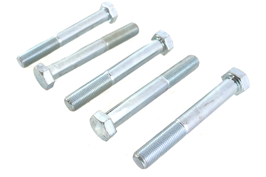 V-Twin Zinc Hex Cap Bolts 1/2 inch-20 x 3-3/4 inch - Pack of 5