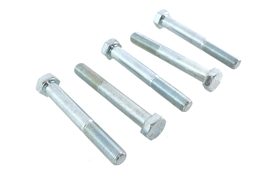 V-Twin Zinc Hex Cap Bolts 1/2 inch-20 x 3-3/4 inch - Pack of 5