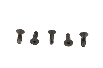 V-Twin Allen Flat Head Screws Black 6-32 x 7/16 Inch (Pack of 5)