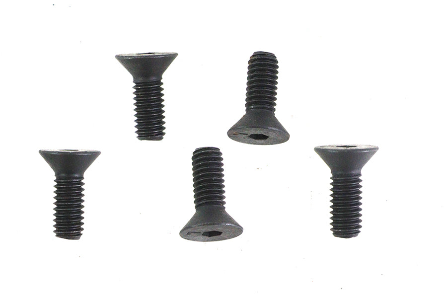 V-Twin Allen Flat Head Screws Black 5/16 in-18 x 5/8 in - Pack of 5