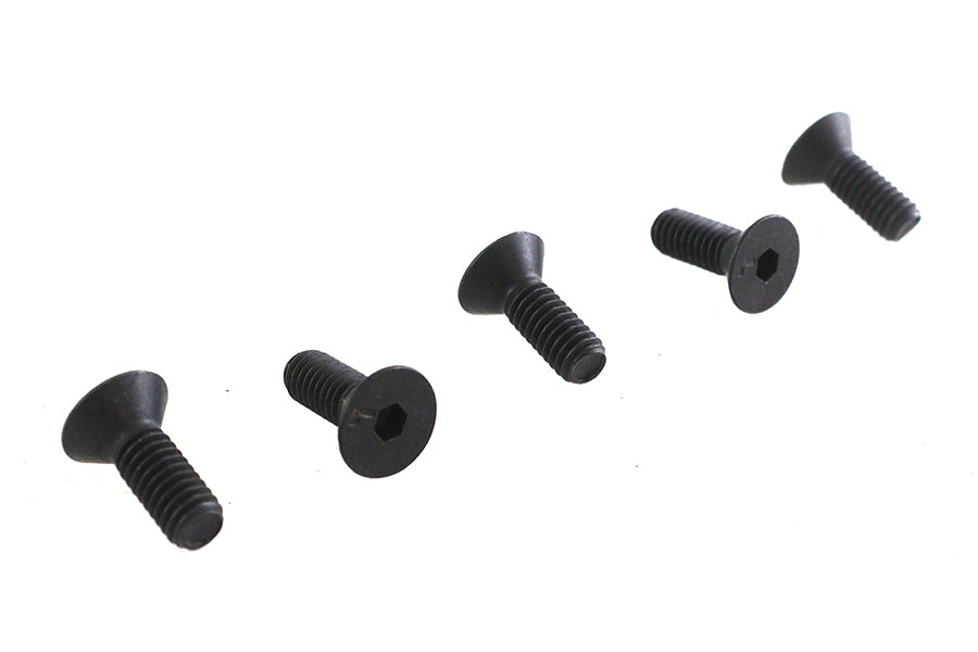 V-Twin Allen Flat Head Screws Black 5/16 in-18 x 5/8 in - Pack of 5