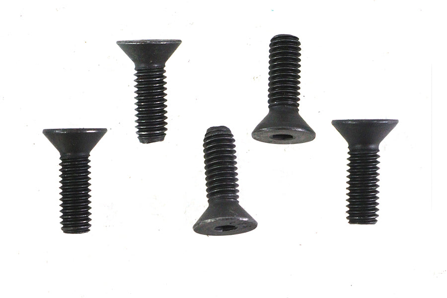 V-Twin Allen Flat Head Screws in Black, 5/16 inch-18 x 1 inch (Pack of 5)