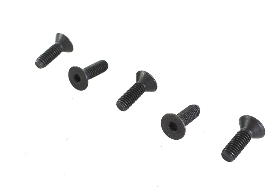 V-Twin Allen Flat Head Screws in Black, 5/16 inch-18 x 1 inch (Pack of 5)